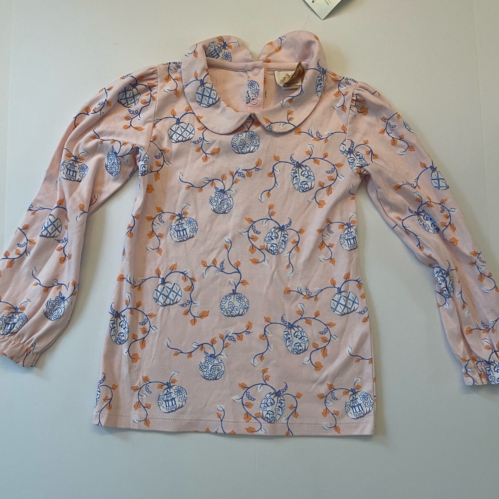 The Beaufort Bonnet Company Pink and Blue pumpkin Shirt